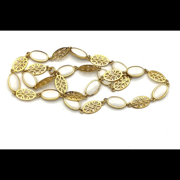 Vintage Necklace White Gold Spring Summer - Picture 2 of 7